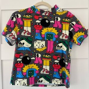 NWT Nooworks Multicolor Graphic Tee